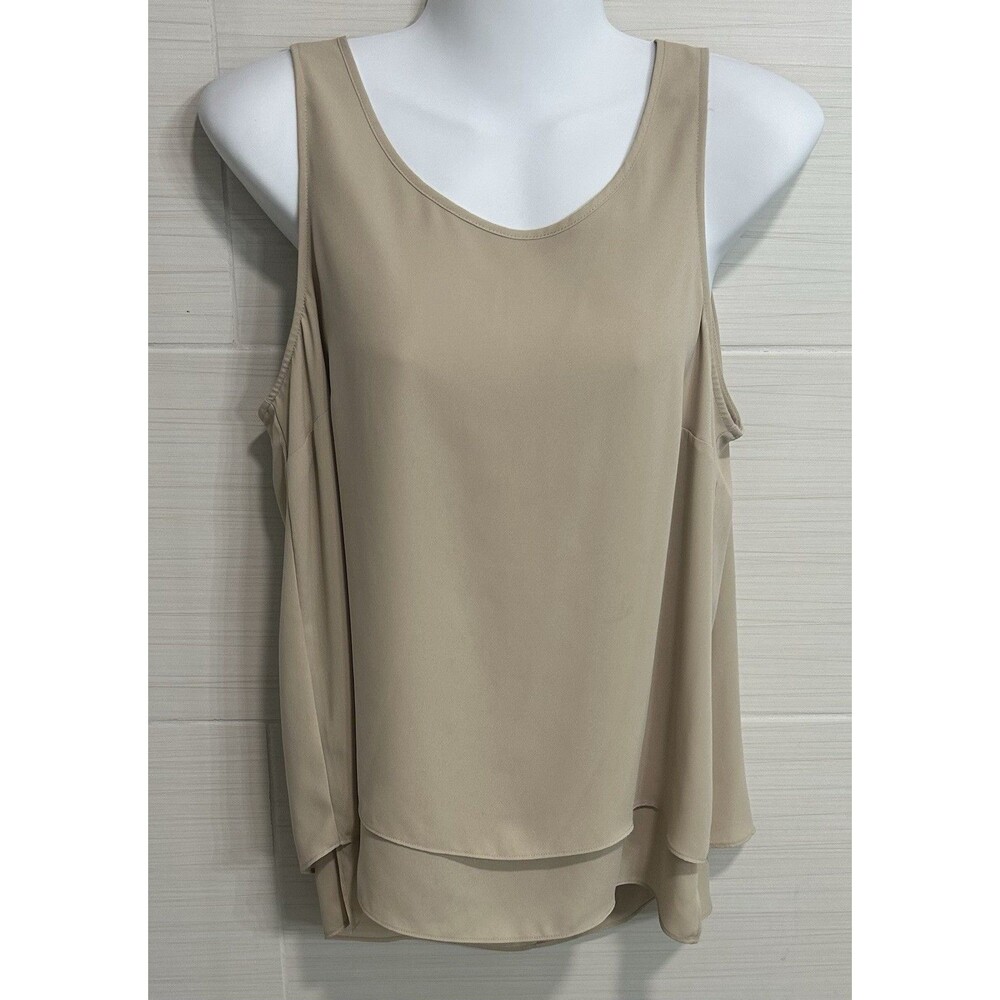 Soft Surroundings Jubilee Beige Tan Layered Tank S, Office Casual Capsule